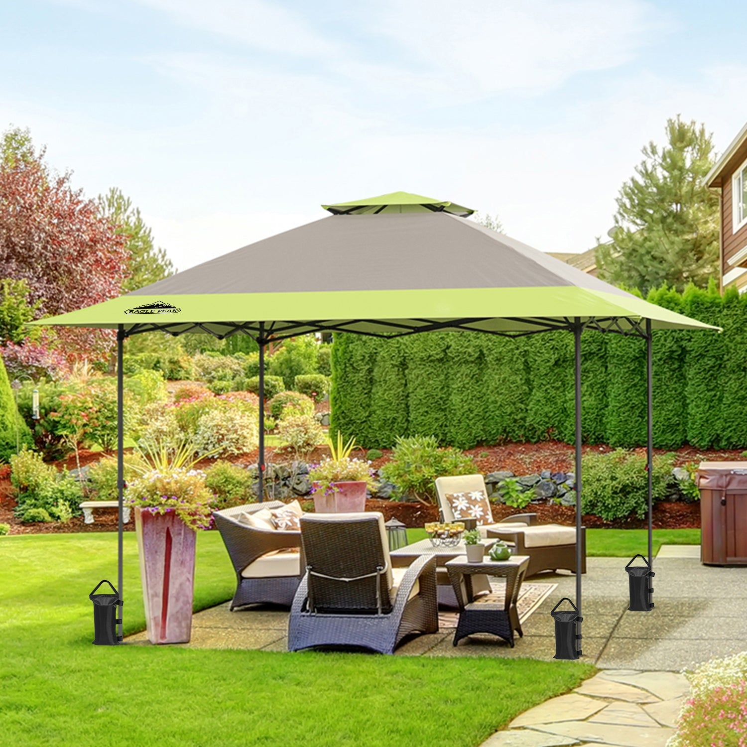 13x13 Straight Leg Pop Up Canopy Tent – Eagle Peak Custom