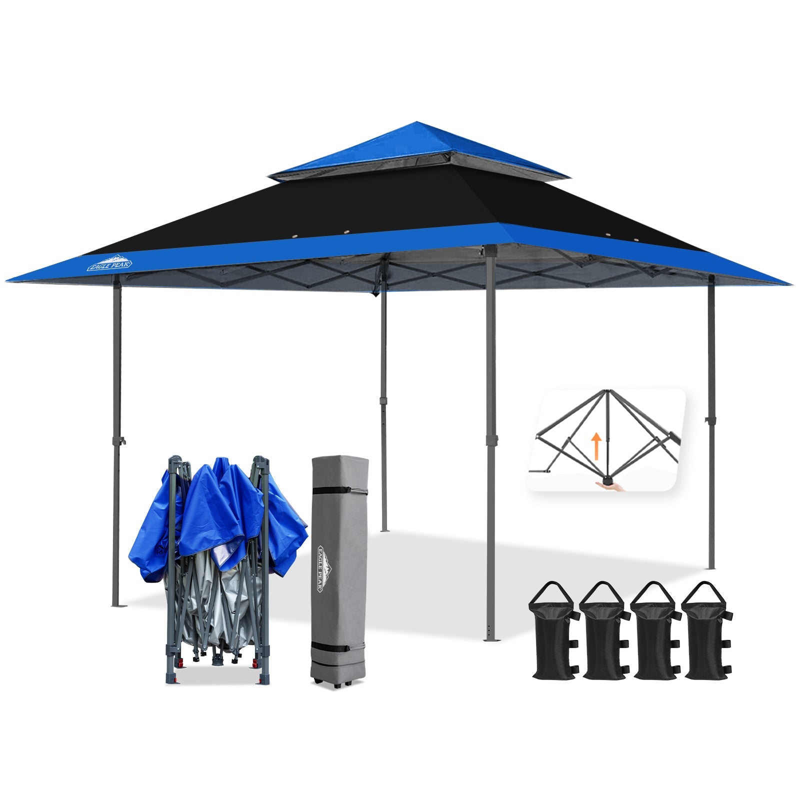 13x13 Straight Leg Pop Up Canopy Tent – Eagle Peak Custom