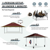 13x13 Straight Leg Pop Up Canopy Tent with 169 sqft of Shade - Eagle Peak Custom Canopy Tent