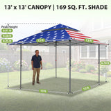 13x13 Straight Leg Pop Up Canopy Tent with 169 sqft of Shade - Eagle Peak®