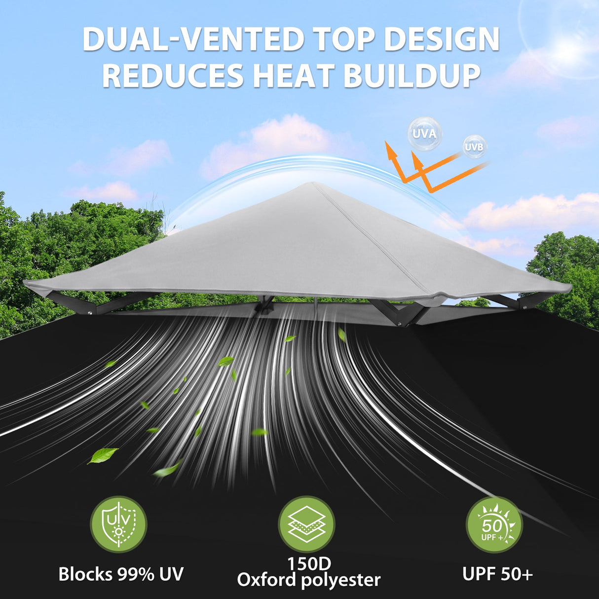 13x13 Straight Leg Pop Up Canopy Tent with 169 sqft of Shade - Eagle Peak®