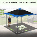 13x13 Straight Leg Pop Up Canopy Tent with 169 sqft of Shade - Eagle Peak®