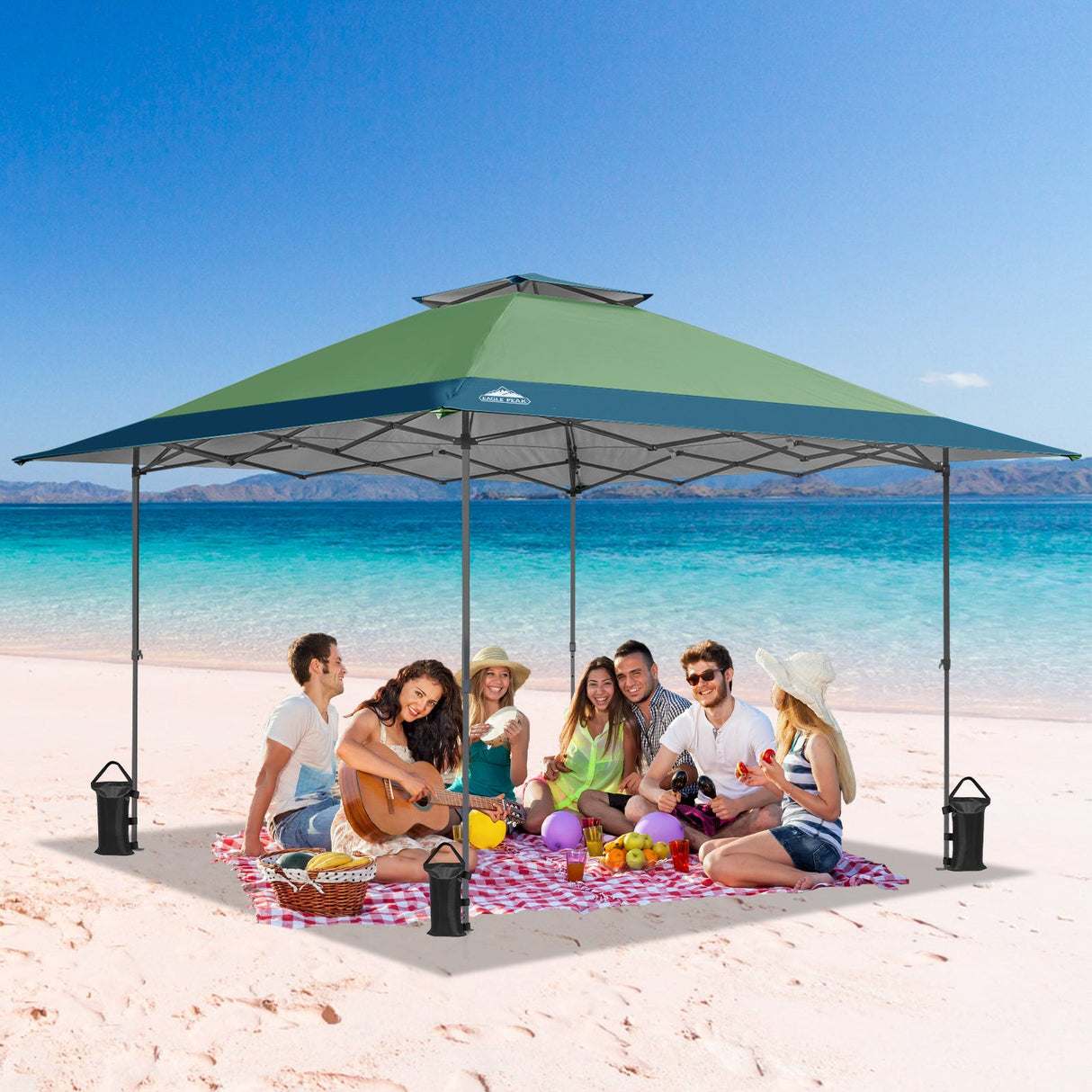 13x13 Straight Leg Pop Up Canopy Tent with 169 sqft of Shade - Eagle Peak Custom Canopy Tent