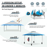 13x13 Straight Leg Pop Up Canopy Tent with 169 sqft of Shade - Eagle Peak Custom Canopy Tent