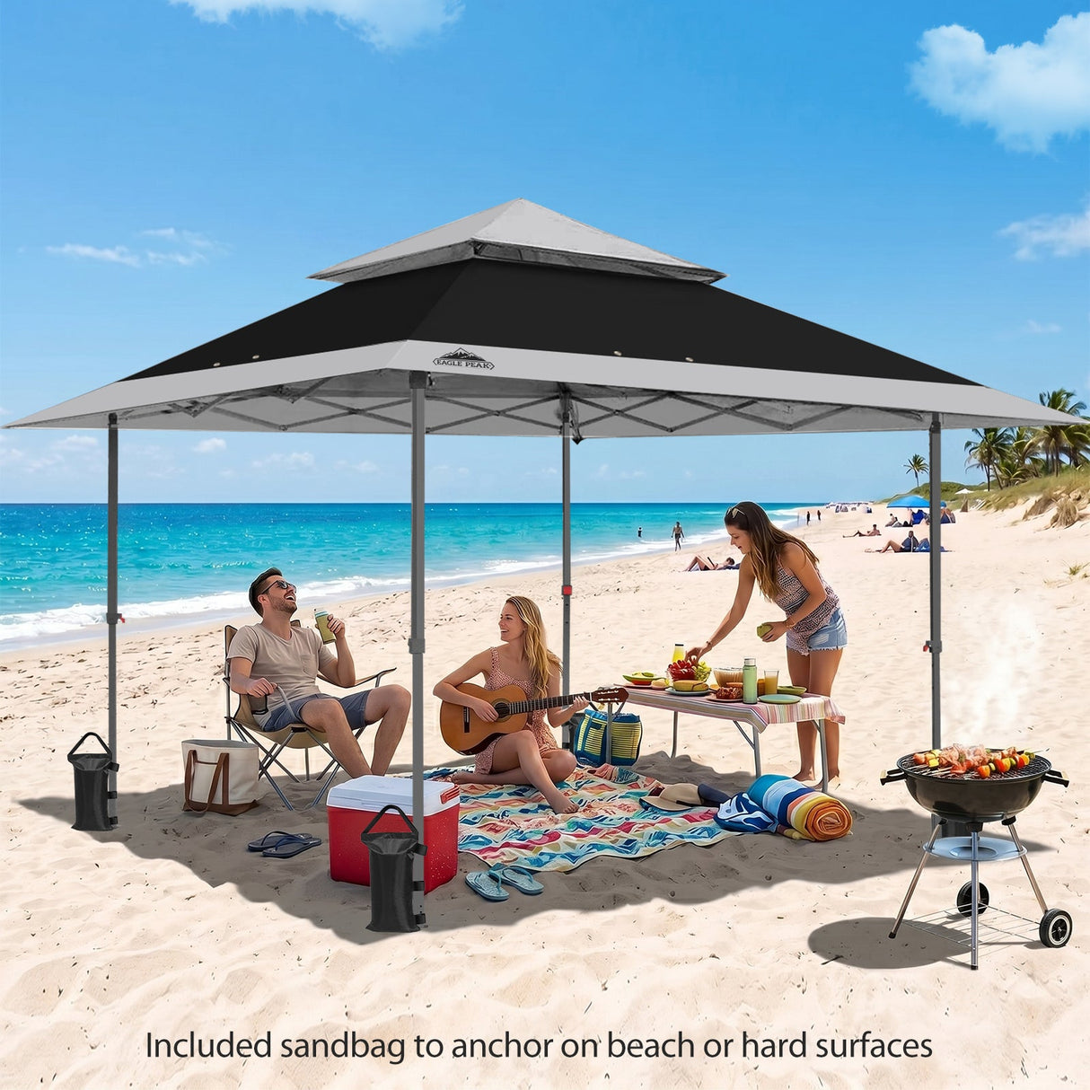 13x13 Straight Leg Pop Up Canopy Tent with 169 sqft of Shade - Eagle Peak®
