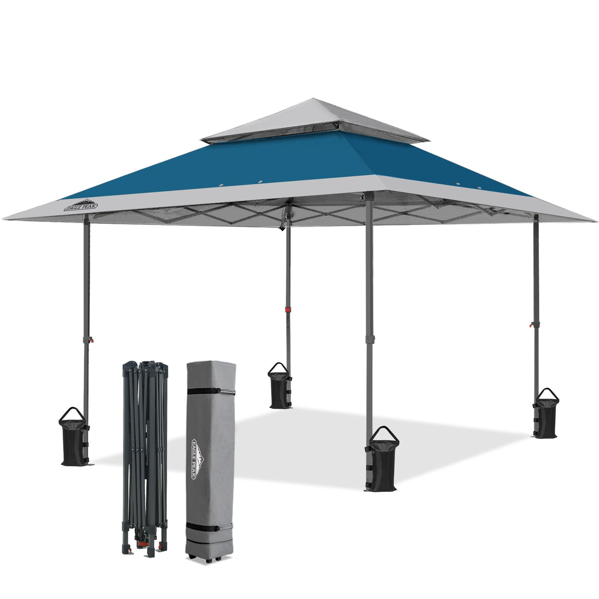 13x13 Straight Leg Pop Up Canopy Tent with 169 sqft of Shade - Eagle Peak®
