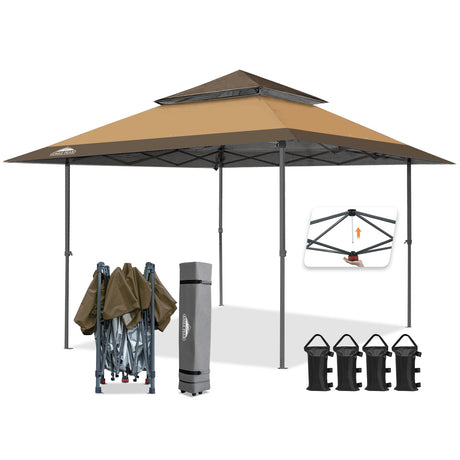 13x13 Straight Leg Pop Up Canopy Tent with 169 sqft of Shade - Eagle Peak Custom Canopy Tent