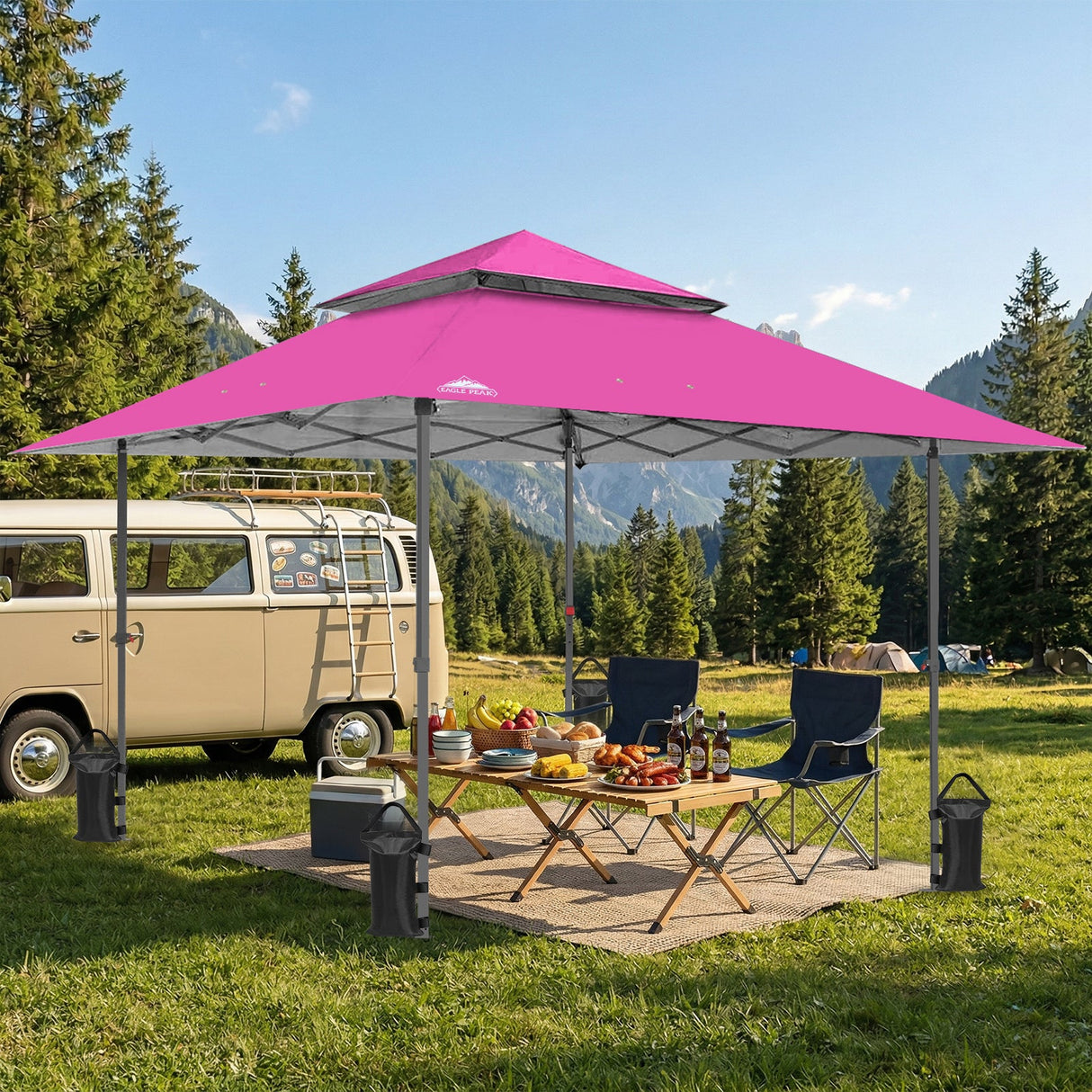 13x13 Straight Leg Pop Up Canopy Tent with 169 sqft of Shade - Eagle Peak Custom Canopy Tent