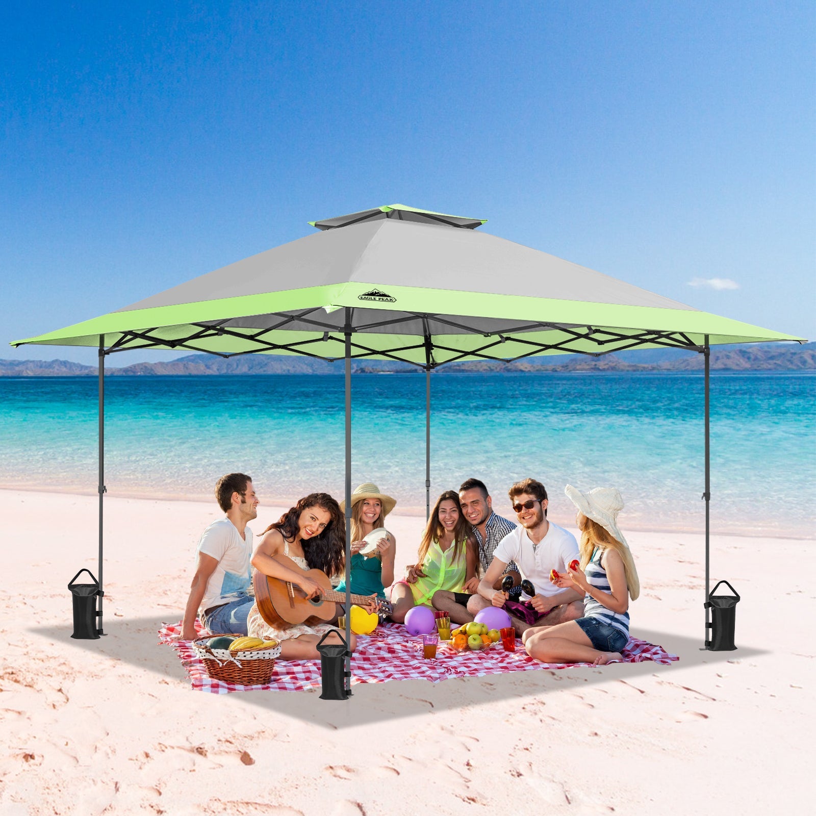 tent  Outsunny 12' x 12' Pop Up Canopy, Foldable Canopy Tent with