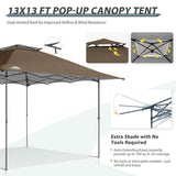 13x13 Straight Leg Pop Up Canopy Tent with 169 sqft of Shade - Eagle Peak Custom Canopy Tent