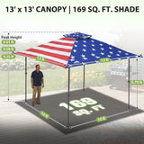 13x13 Straight Leg Pop Up Canopy Tent with 169 sqft of Shade - Eagle Peak®