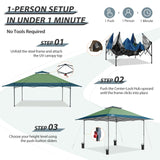 13x13 Straight Leg Pop Up Canopy Tent with 169 sqft of Shade - Eagle Peak Custom Canopy Tent