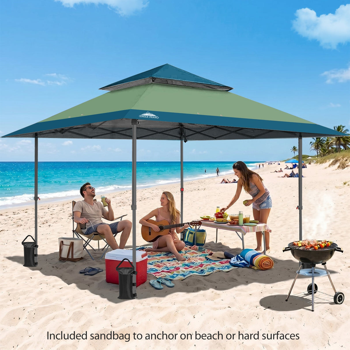 13x13 Straight Leg Pop Up Canopy Tent with 169 sqft of Shade - Eagle Peak®