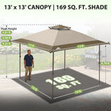 13x13 Straight Leg Pop Up Canopy Tent with 169 sqft of Shade - Eagle Peak®