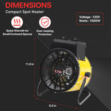 1500W Outdoor Heater, 1/2 Pack, Yellow - Eagle Peak Custom Canopy Tent