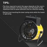1500W Outdoor Heater, 1/2 Pack, Yellow - Eagle Peak Custom Canopy Tent