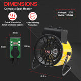 1500W Outdoor Heater with Thermostat, Yellow - Eagle Peak Custom Canopy Tent