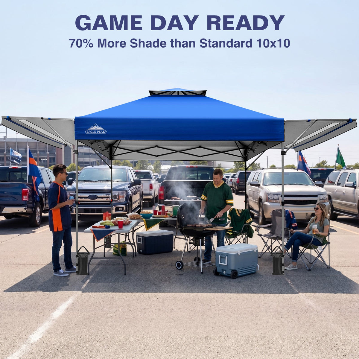 17x10 Pop up Gazebo Canopy Tent, Dual Awnings - Eagle Peak®