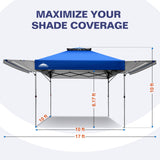 17x10 Pop up Gazebo Canopy Tent, Dual Awnings - Eagle Peak®