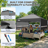 17x10 Pop up Gazebo Canopy Tent, Dual Awnings - Eagle Peak®