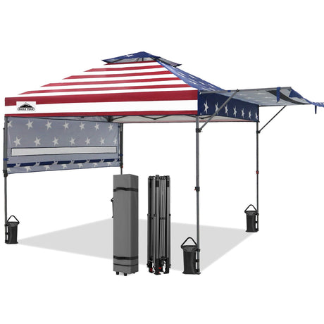 17x10 Pop up Gazebo Canopy Tent, Dual Awnings - Eagle Peak®