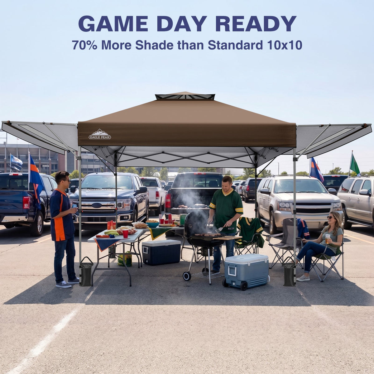 17x10 Pop up Gazebo Canopy Tent, Dual Awnings - Eagle Peak®