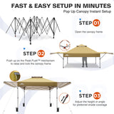 17x10 Pop up Gazebo Canopy Tent Outdoor Instant Canopy Shelter - Eagle Peak