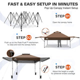 17x10 Pop up Gazebo Canopy Tent Outdoor Instant Canopy Shelter - Eagle Peak