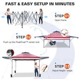 17x10 Pop up Gazebo Canopy Tent Outdoor Instant Canopy Shelter - Eagle Peak®