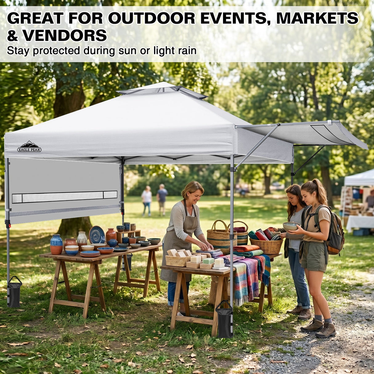 17x10 Pop up Gazebo Canopy Tent Outdoor Instant Canopy Shelter - Eagle Peak®