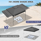 17x10 Pop up Gazebo Canopy Tent Outdoor Instant Canopy Shelter - Eagle Peak®