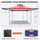 17x10 Pop up Gazebo Canopy Tent Outdoor Instant Canopy Shelter - Eagle Peak