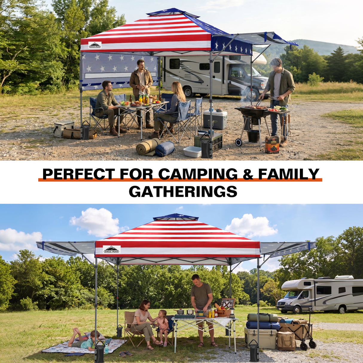 17x10 Pop up Gazebo Canopy Tent Outdoor Instant Canopy Shelter - Eagle Peak