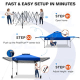 17x10 Pop up Gazebo Canopy Tent Outdoor Instant Canopy Shelter - Eagle Peak®