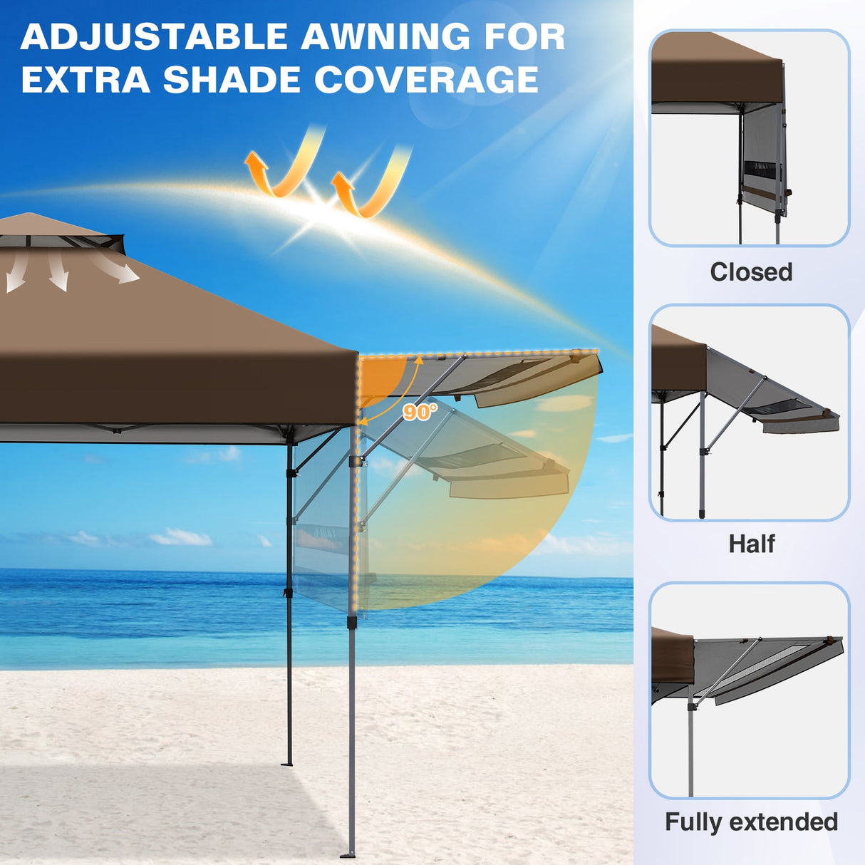 17x10 Pop up Gazebo Canopy Tent Outdoor Instant Canopy Shelter - Eagle Peak