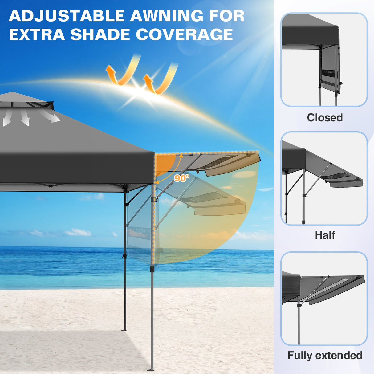 17x10 Pop up Gazebo Canopy Tent Outdoor Instant Canopy Shelter - Eagle Peak