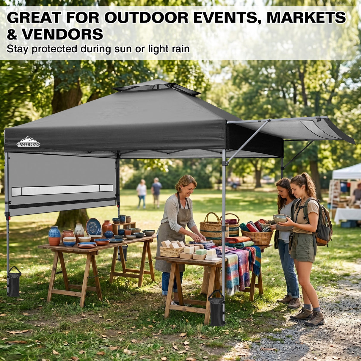 17x10 Pop up Gazebo Canopy Tent Outdoor Instant Canopy Shelter - Eagle Peak