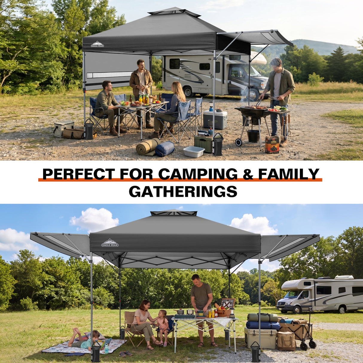 17x10 Pop up Gazebo Canopy Tent Outdoor Instant Canopy Shelter - Eagle Peak