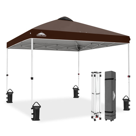 Easy Setup Straight Leg 10x10 Pop Up Canopy Tent w/ 100 sqft of Shade