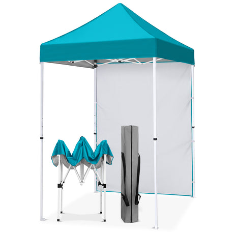 5x5 Pop Up Canopy Tent with 1 Removable Sidewall