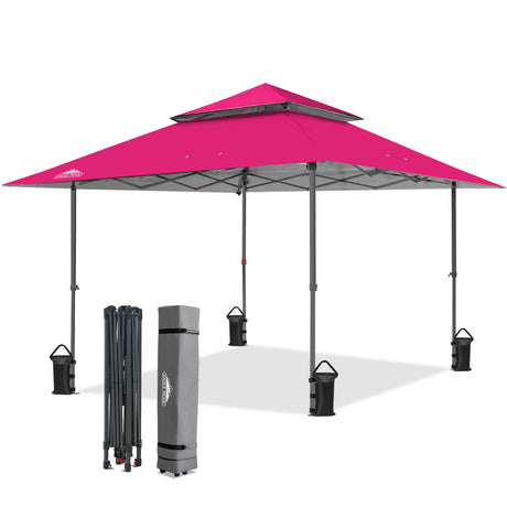 13x13 Pop Up Canopy Tent, Auto Extended Eaves