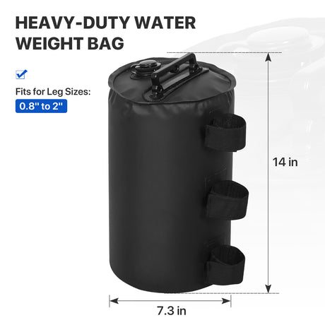 EAGLE PEAK Canopy Water Weight Bags, 88 lb, Leg Weights for Tent, Gazebo and Outdoor Shelters, Pack of 4, Black