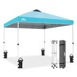 Easy Setup Straight Leg 10x10 Pop Up Canopy Tent w/ 100 sqft of Shade