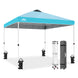 Easy Setup Straight Leg 10x10 Pop Up Canopy Tent w/ 100 sqft of Shade