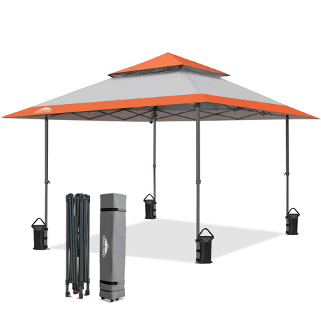 13x13 Pop Up Canopy Tent, Auto Extended Eaves
