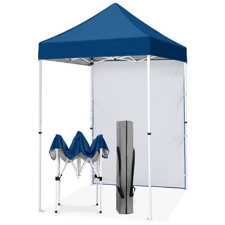 5x5 Pop Up Canopy Tent with 1 Removable Sidewall