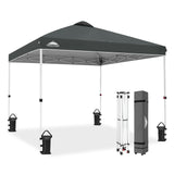 Easy Setup Straight Leg 10x10 Pop Up Canopy Tent w/ 100 sqft of Shade