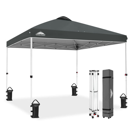 Easy Setup Straight Leg 10x10 Pop Up Canopy Tent w/ 100 sqft of Shade