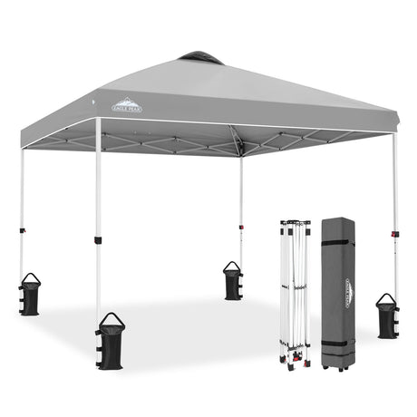 Easy Setup Straight Leg 10x10 Pop Up Canopy Tent w/ 100 sqft of Shade