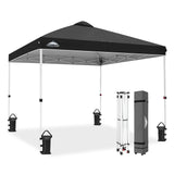 Easy Setup Straight Leg 10x10 Pop Up Canopy Tent w/ 100 sqft of Shade